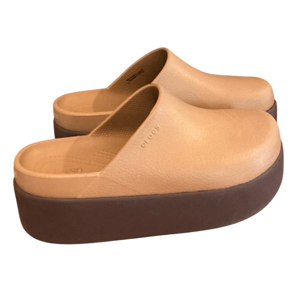 Crocs Women's Dylan Platform Clog Sepia Tan Slip On Size 8
